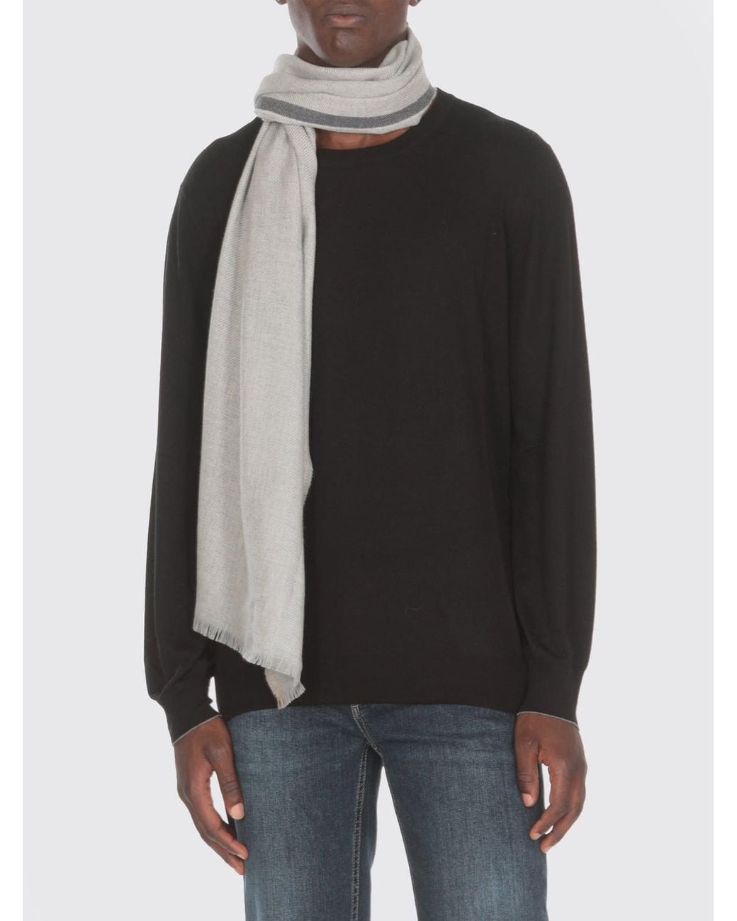 Sciarpa di Brunello Cucinelli in Gray da Uomo