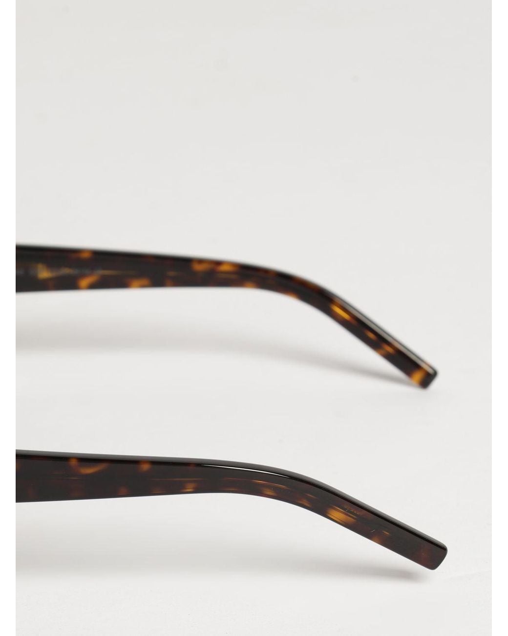 Saint Laurent Brown Tortoiseshell Acetate Sunglasses With Ysl Monogram