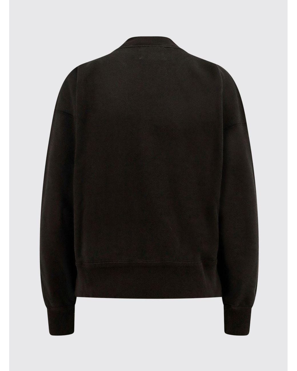 Isabel Marant Blue Crewneck Cotton Sweatshirt With Contrast Lettering Logo