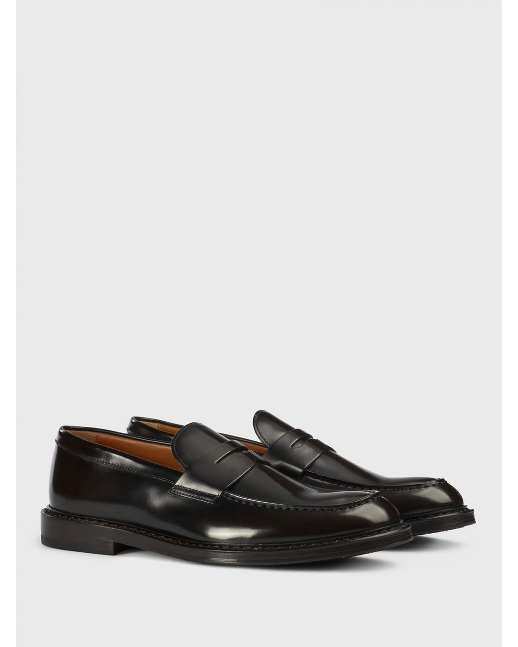 Doucal's Loafer Aus Gebürstetem Leder in Black für Herren