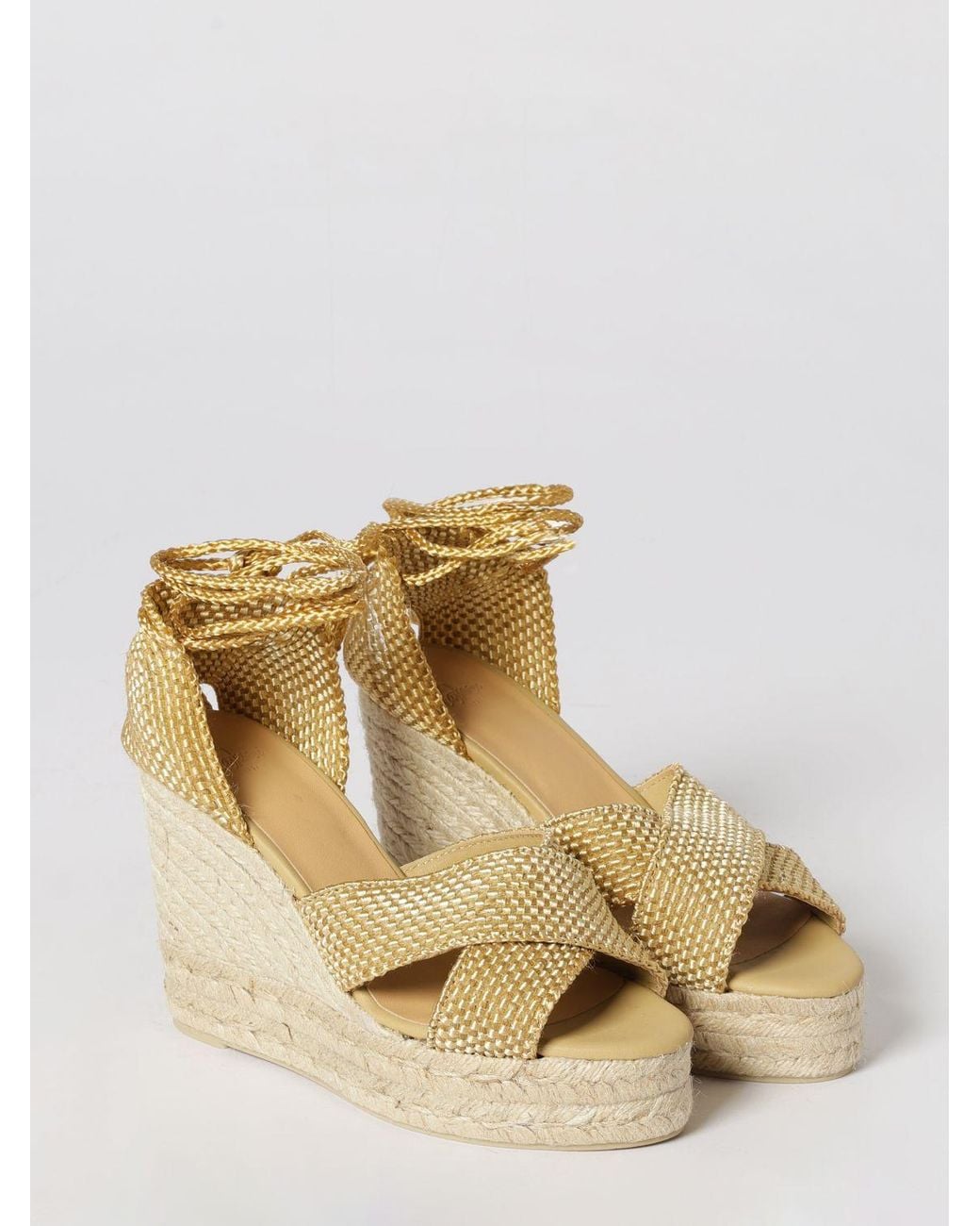 Castaner Natural Becca Canvas Wedge Sandal