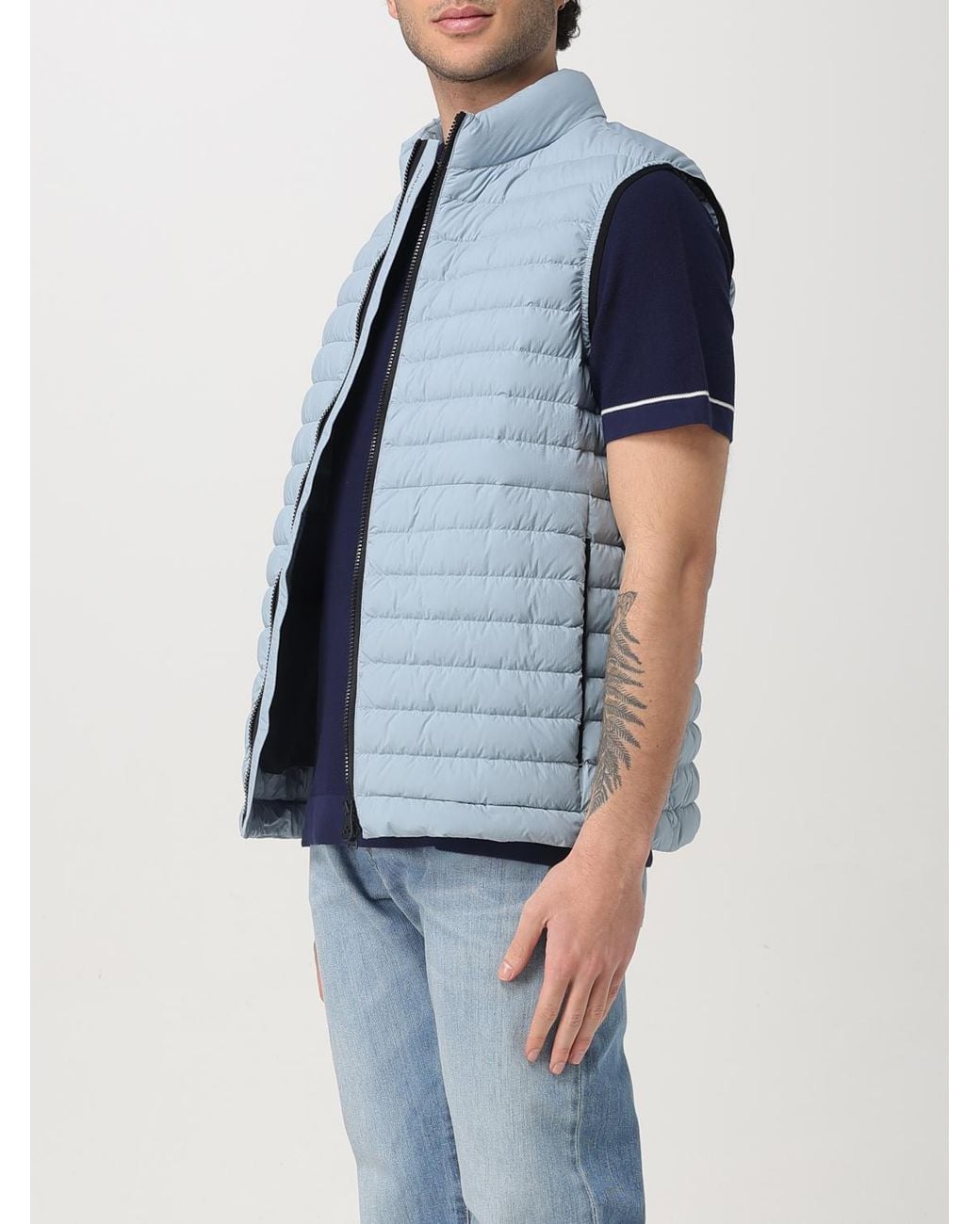 Peuterey Blue G6161216M Quilted Vest for men