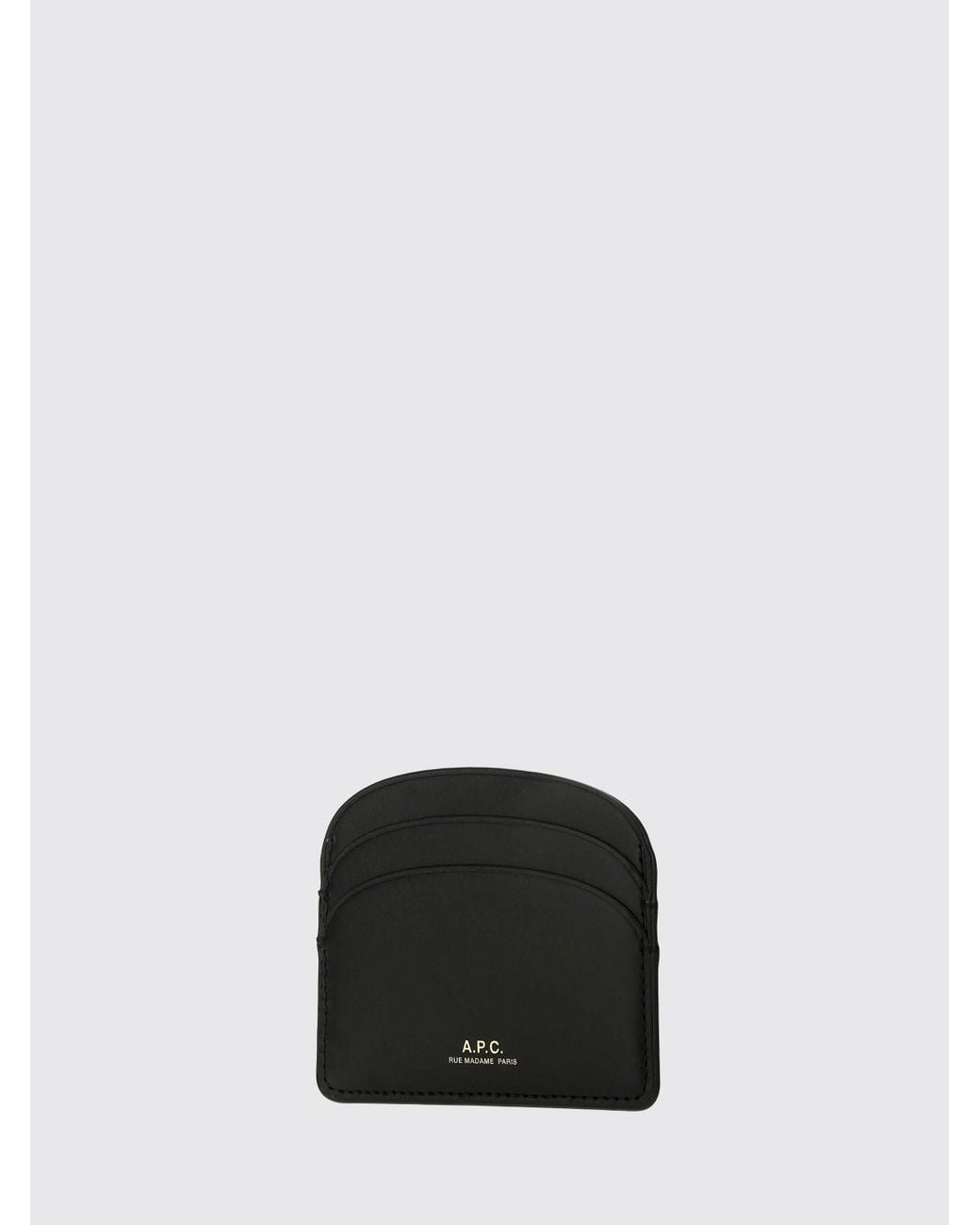 A.P.C. Black Calfskin Leather Card Holder
