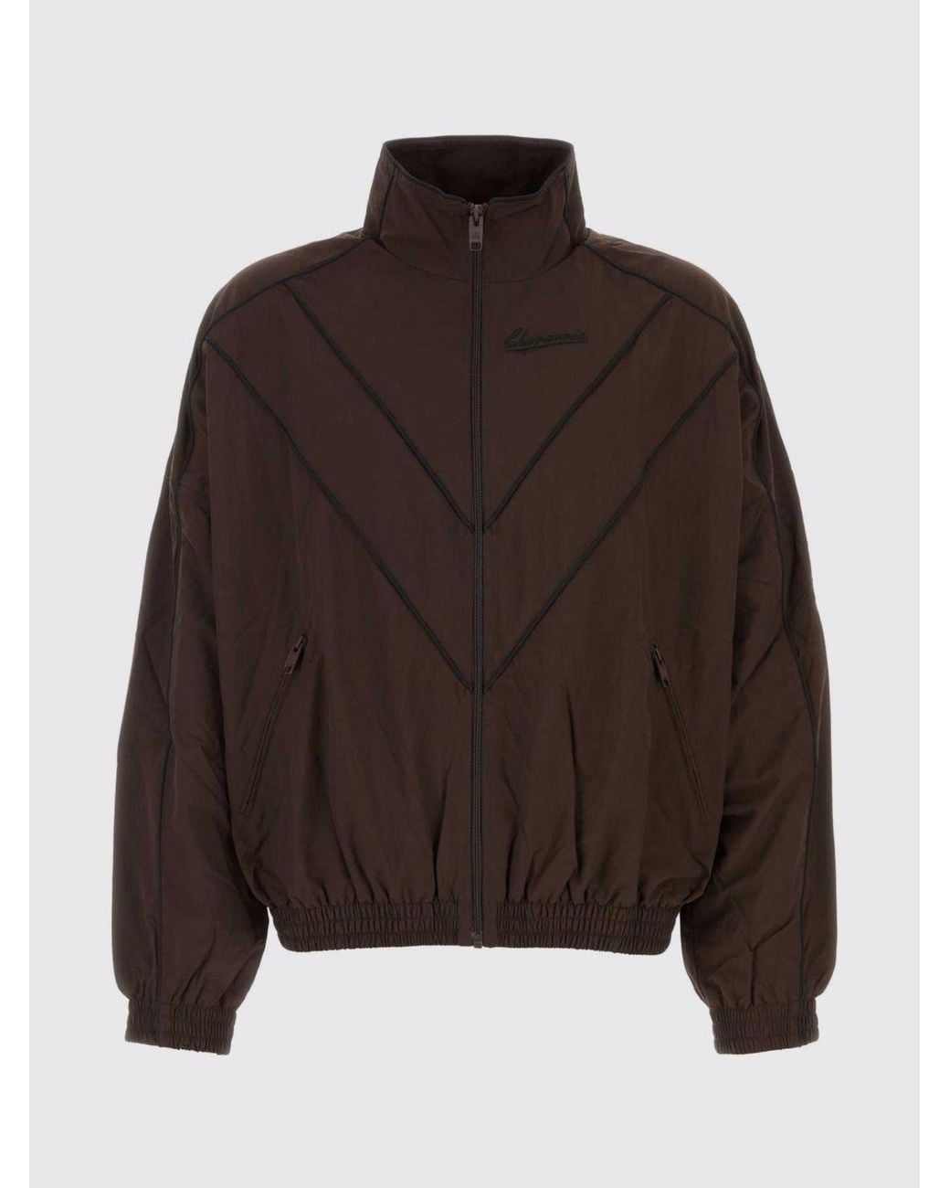 Willy Chavarria Brown Nylon Bomber Jacket With Contrast Piping for men