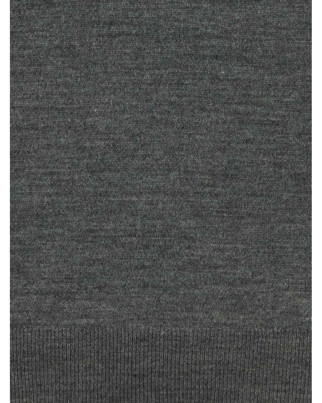 Fedeli Gray Crew-Neck Jumper for men