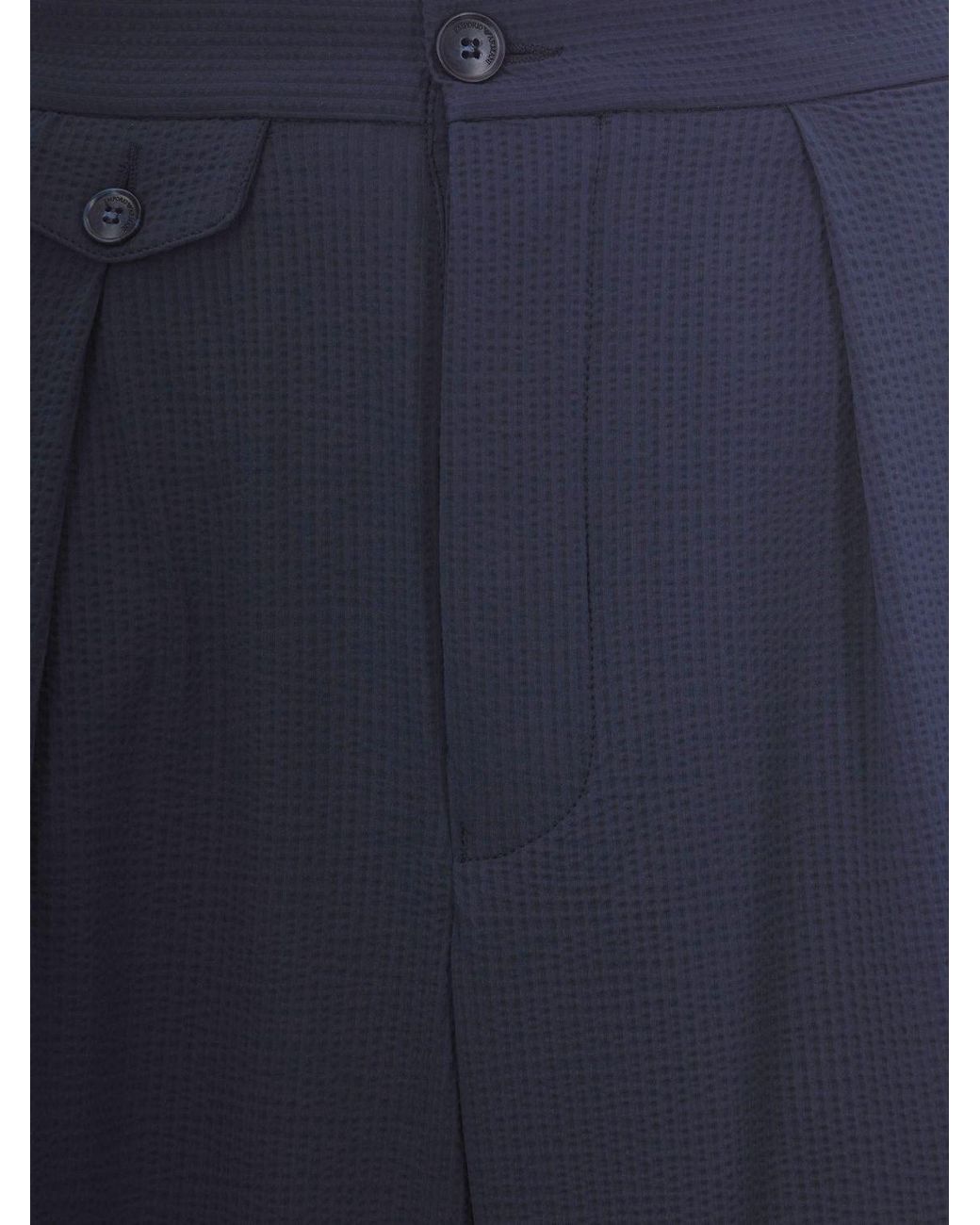Emporio Armani Blue Jersey Trousers