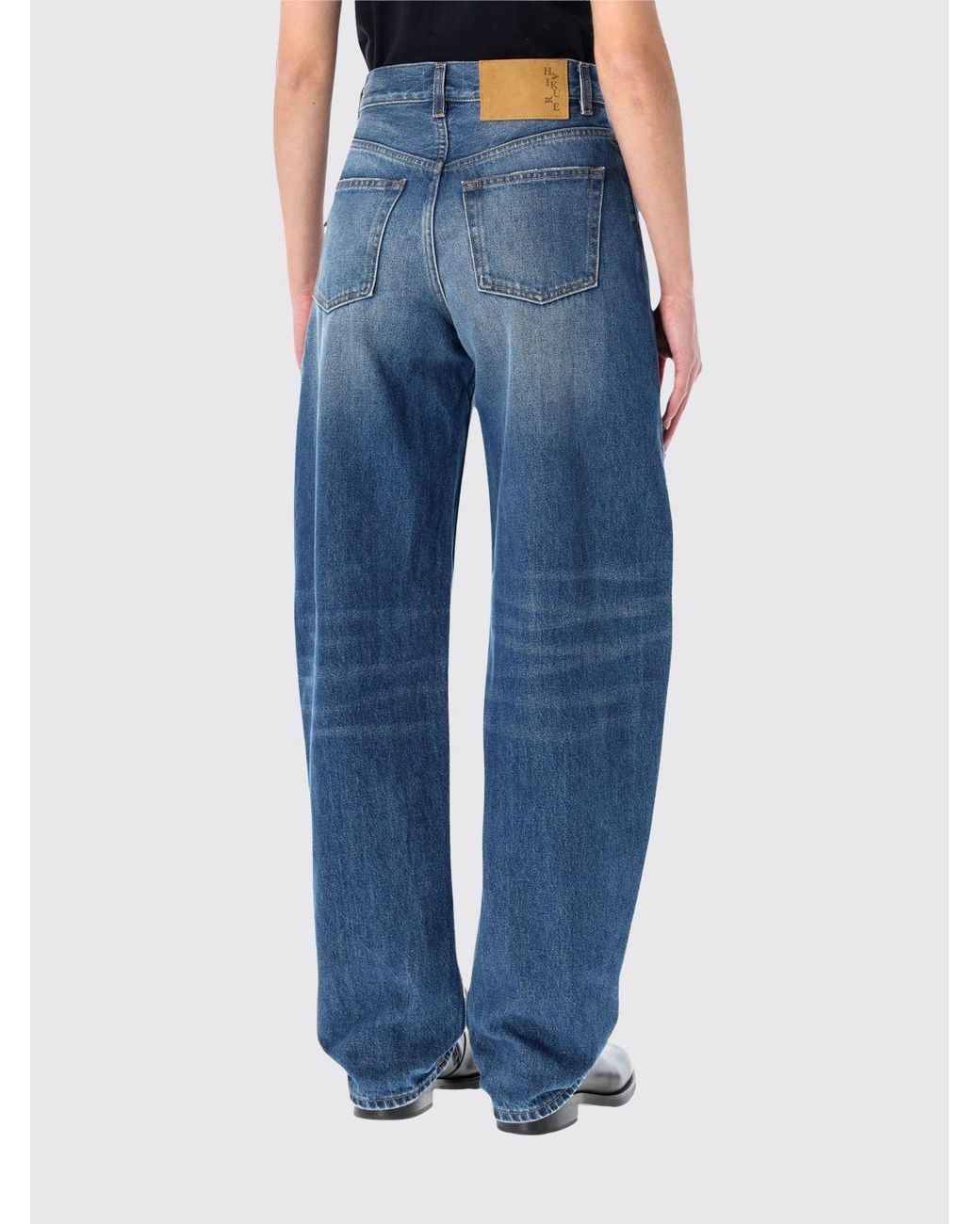 Haikure Blue Baggy Cotton Jeans