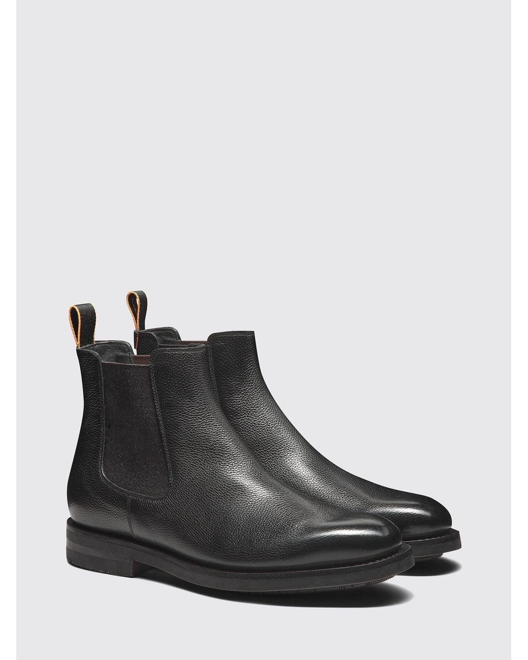 Santoni Black Boot for men