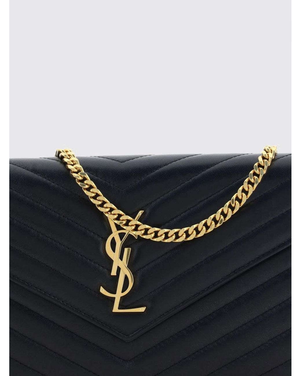 Saint Laurent Black Cassandre Envelope Bag