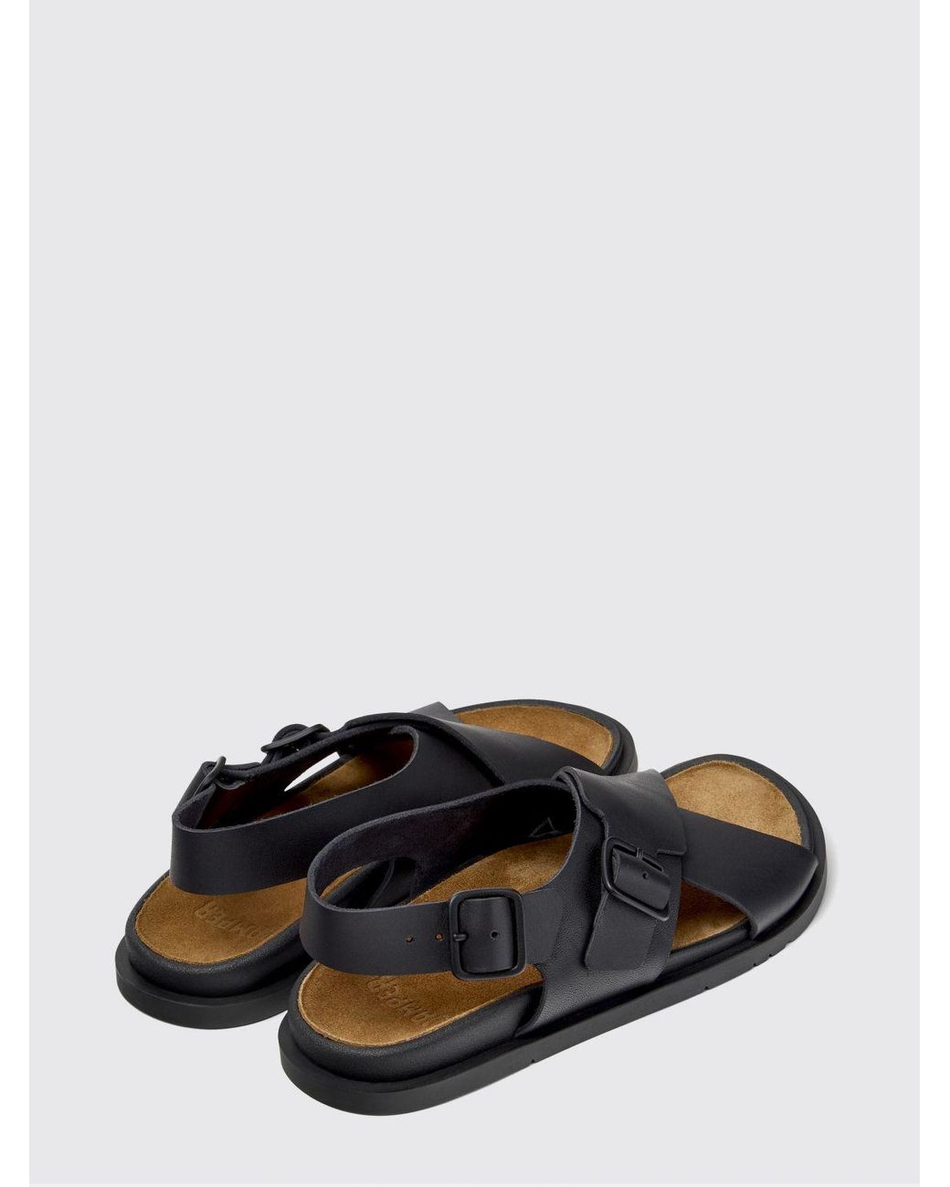 Camper White Lluc Leather Sandal