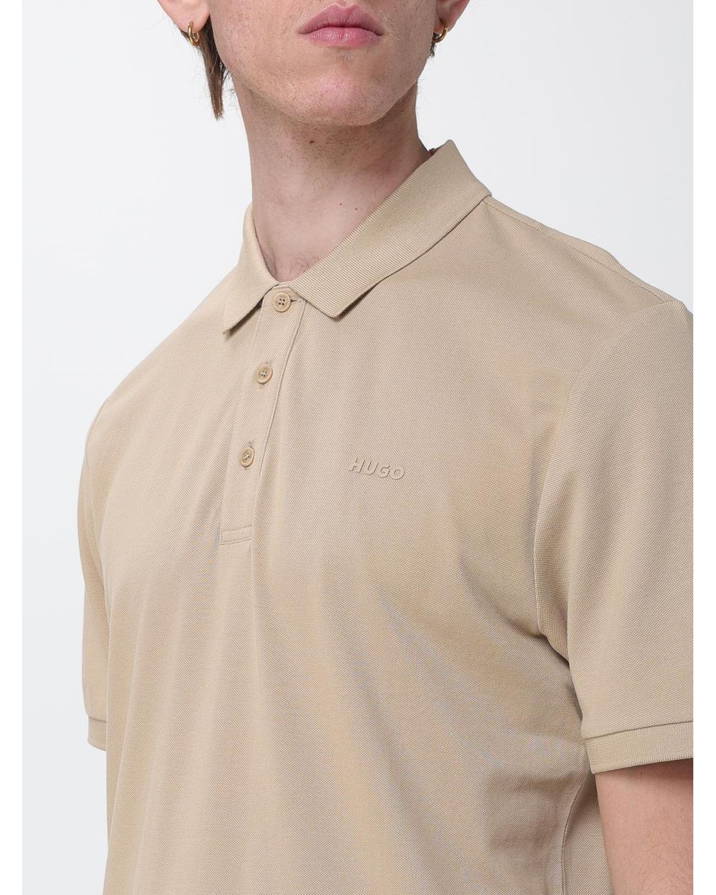 HUGO Natural Cotton Polo Shirt for men