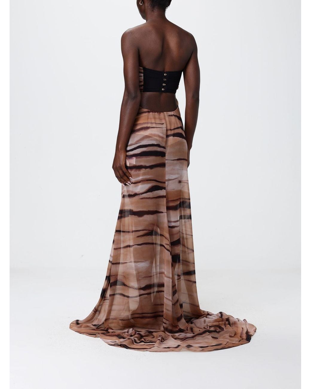 Elisabetta Franchi Brown Dress