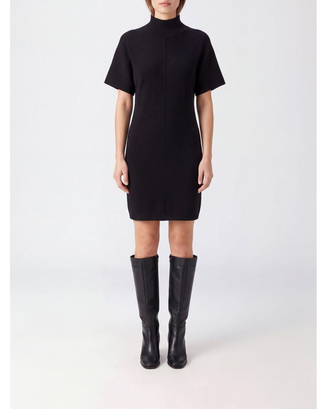 FEDERICA TOSI Blue Knit Sheath Mini Dress