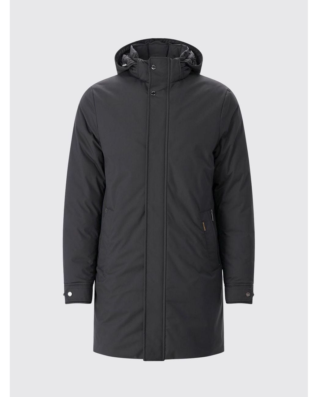 Moorer Gray Knee-Length Hooded Parka for men