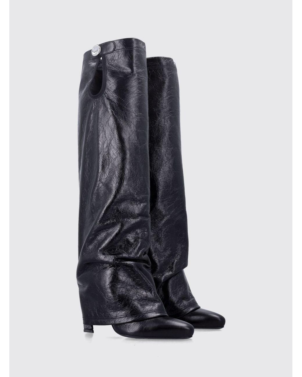 The Attico White Leon High-Heeled Knee-High Boots