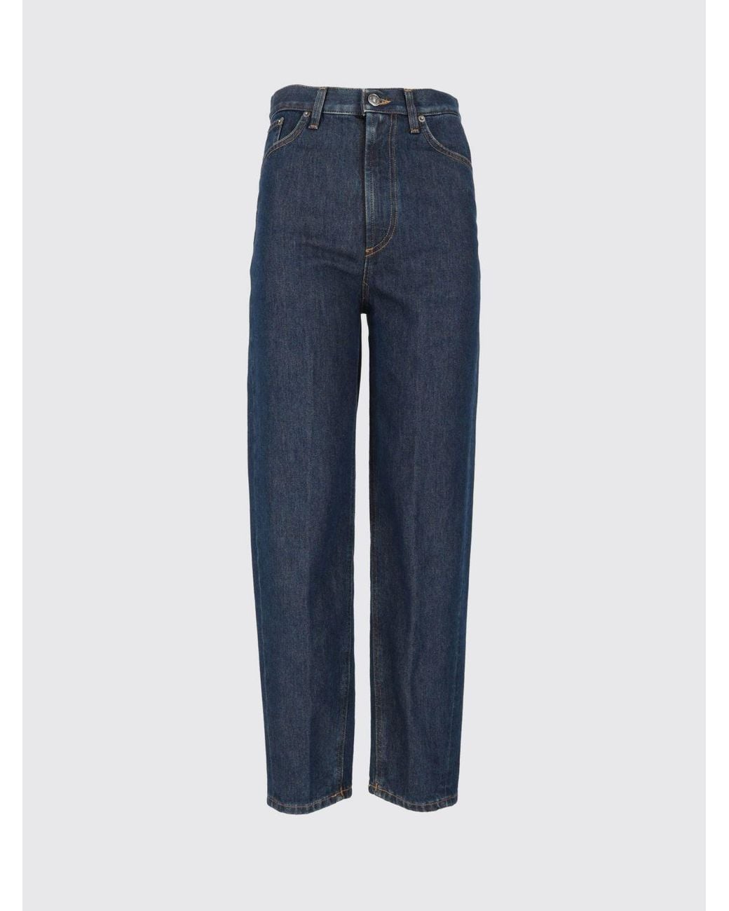 Dondup Blue Bessie Mid-Rise Wide-Leg Jeans