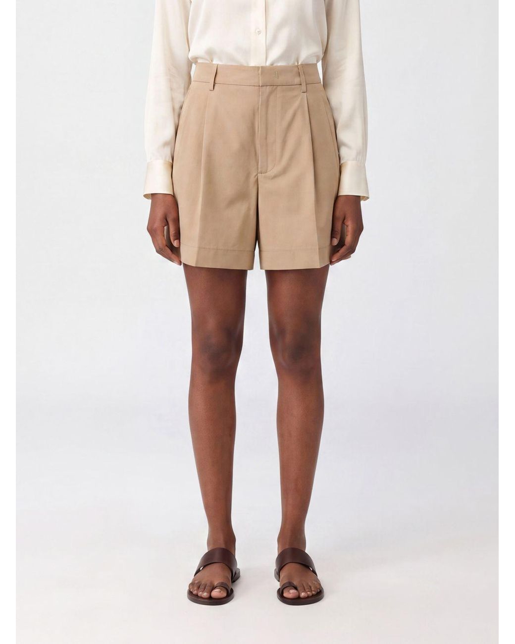 Fabiana Filippi Natural Cotton Blend Shorts