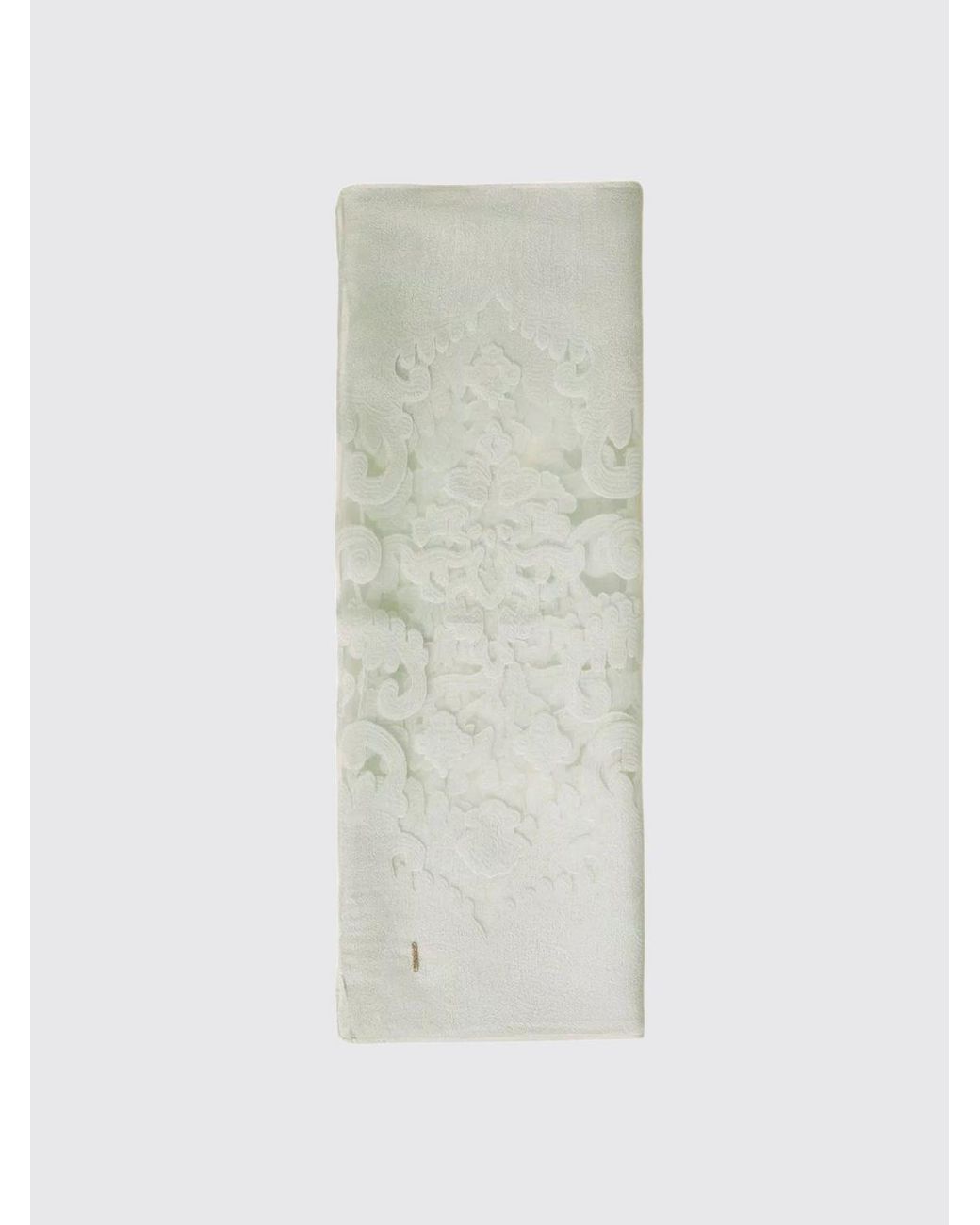 Twinset White Inlaid Lace Stole
