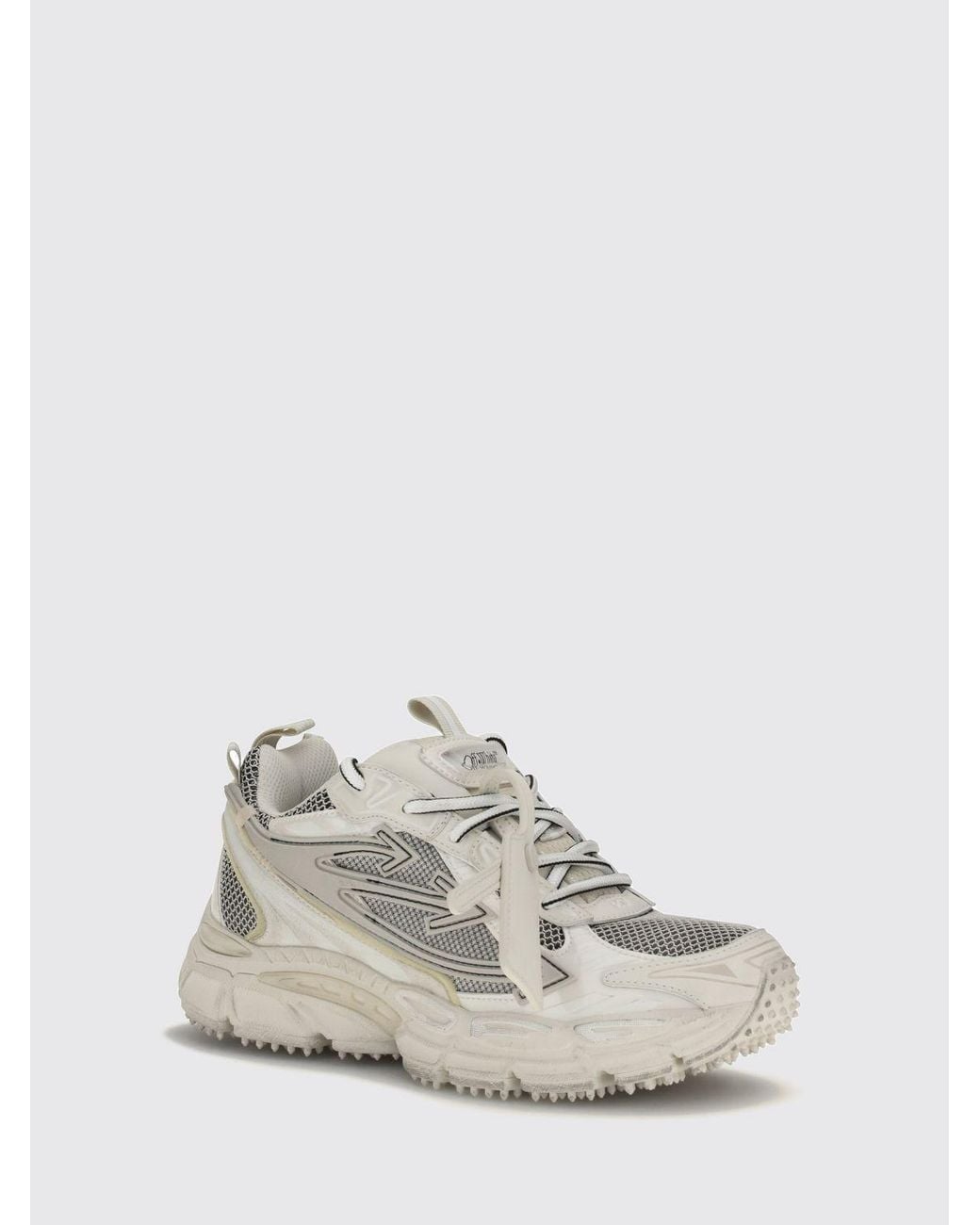 Off-White c/o Virgil Abloh White Be Right Back Worn Out Sneakers With Distressed Effect And Serrated Sole