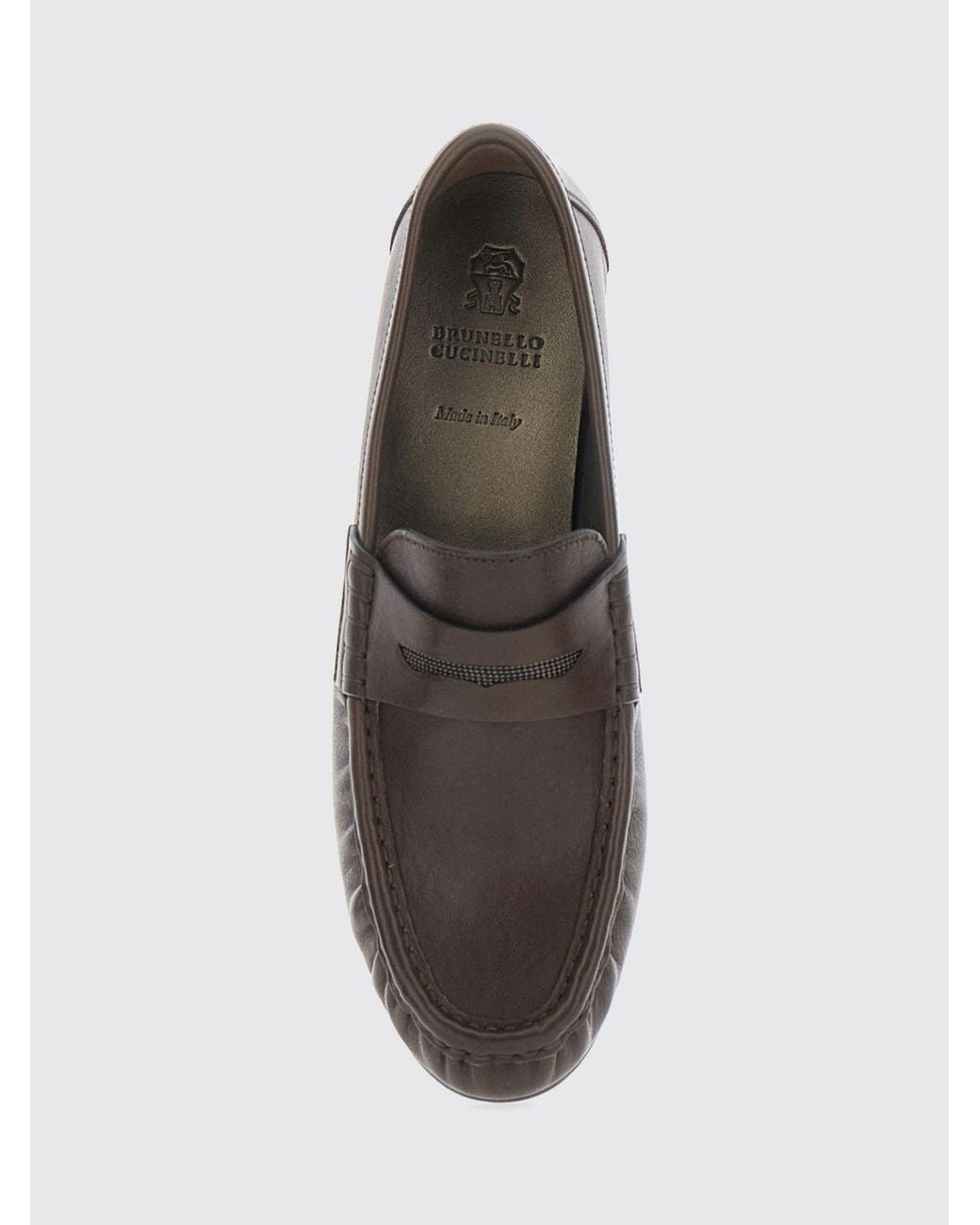 Brunello Cucinelli White Penny Loafers