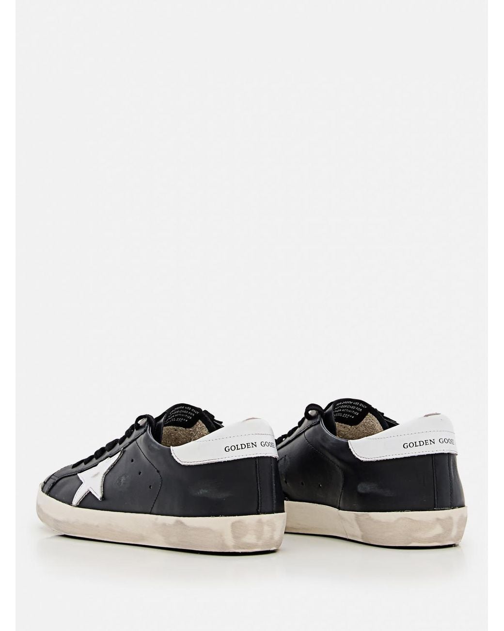 Golden Goose Deluxe Brand Black Super-Star Used Leather Sneakers for men