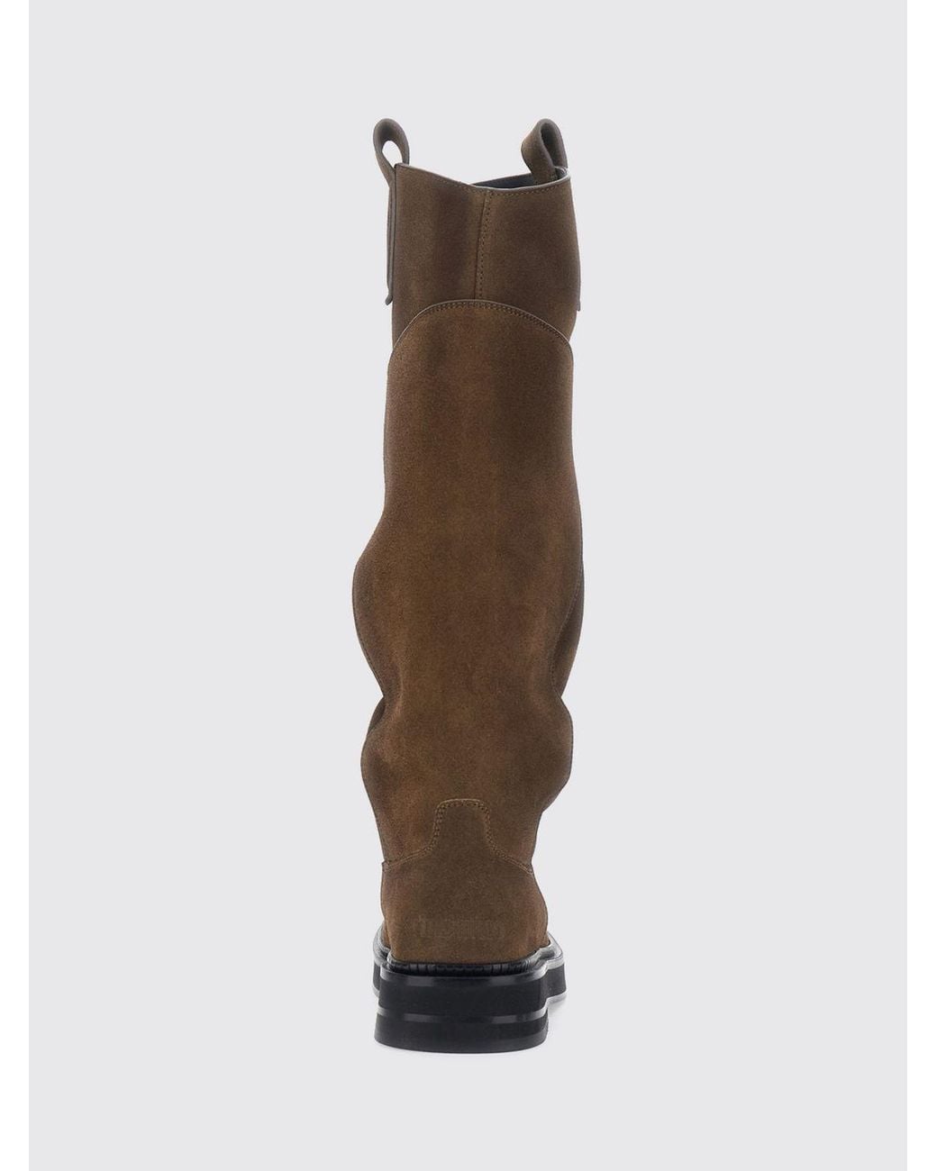 The Attico Brown New Robin Passeggiata Suede Knee-High Biker Boots