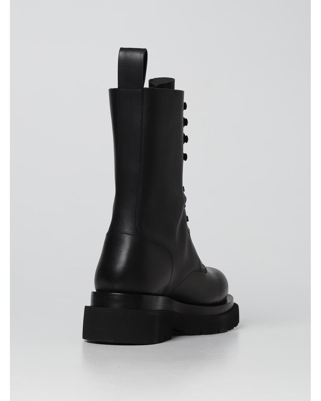 Bottega Veneta Black Lug Lace-Up Boot for men
