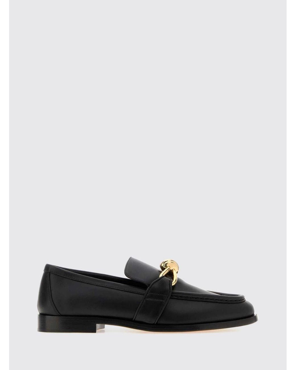 Bottega Veneta White Astaire Calfskin Penny Loafers With Knot Charm