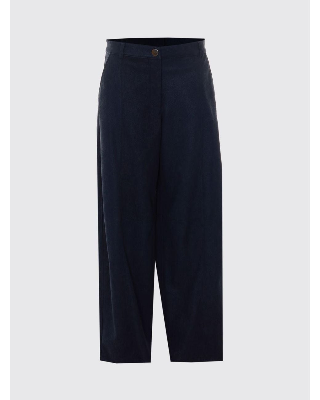 Pinko Blue High-Waisted Straight-Leg Trousers