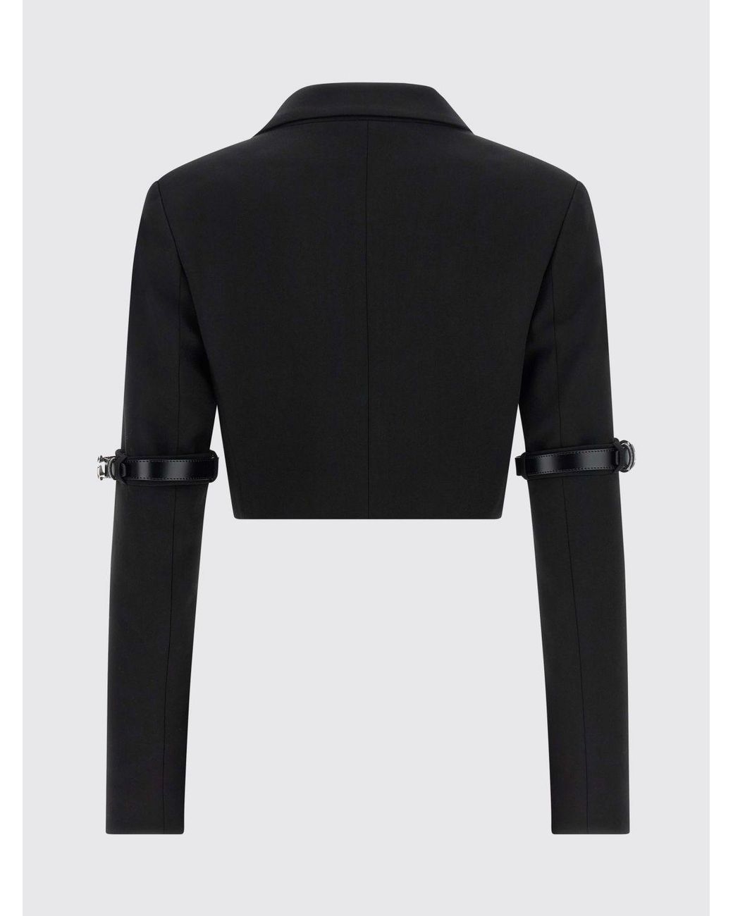 Coperni Black Virgin Wool Crop Blazer