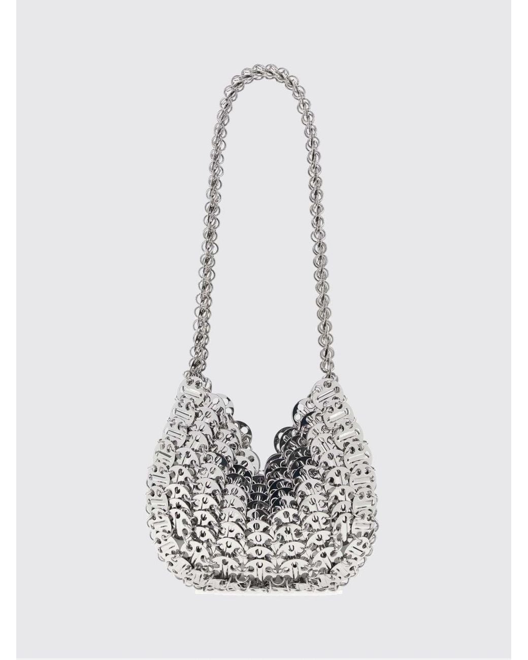 Rabanne White Nano Metal Bag