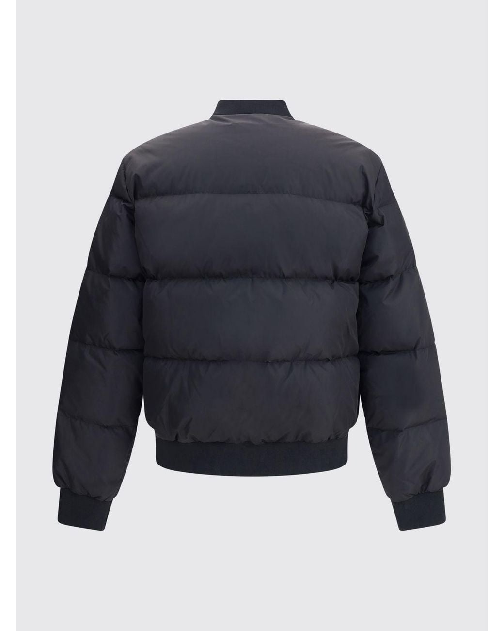 DSquared² Blue Easy Quilted Nylon Bomber Jacket With Ribbed Collar for men