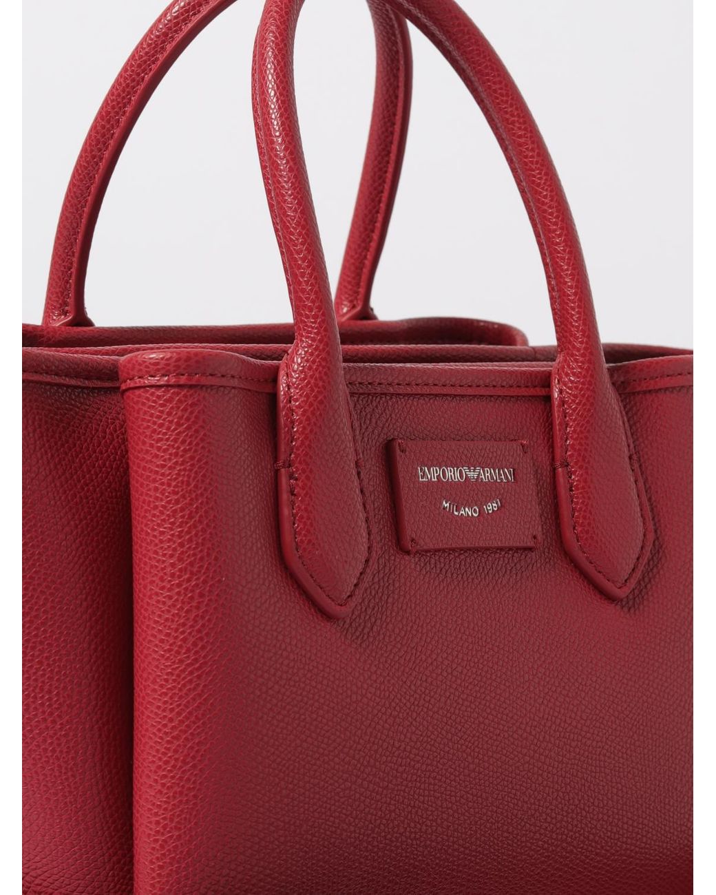 Emporio Armani Pink Grained Faux Leather Shoulder Bag
