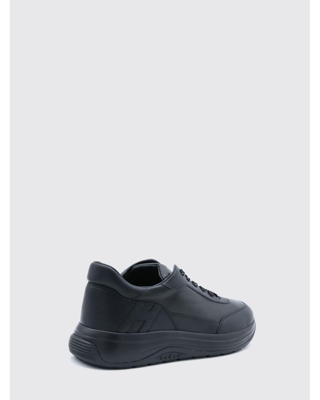 Hogan Blue Hi-Light Smooth Calfskin Leather Sneakers With Tone-On-Tone H Logo for men
