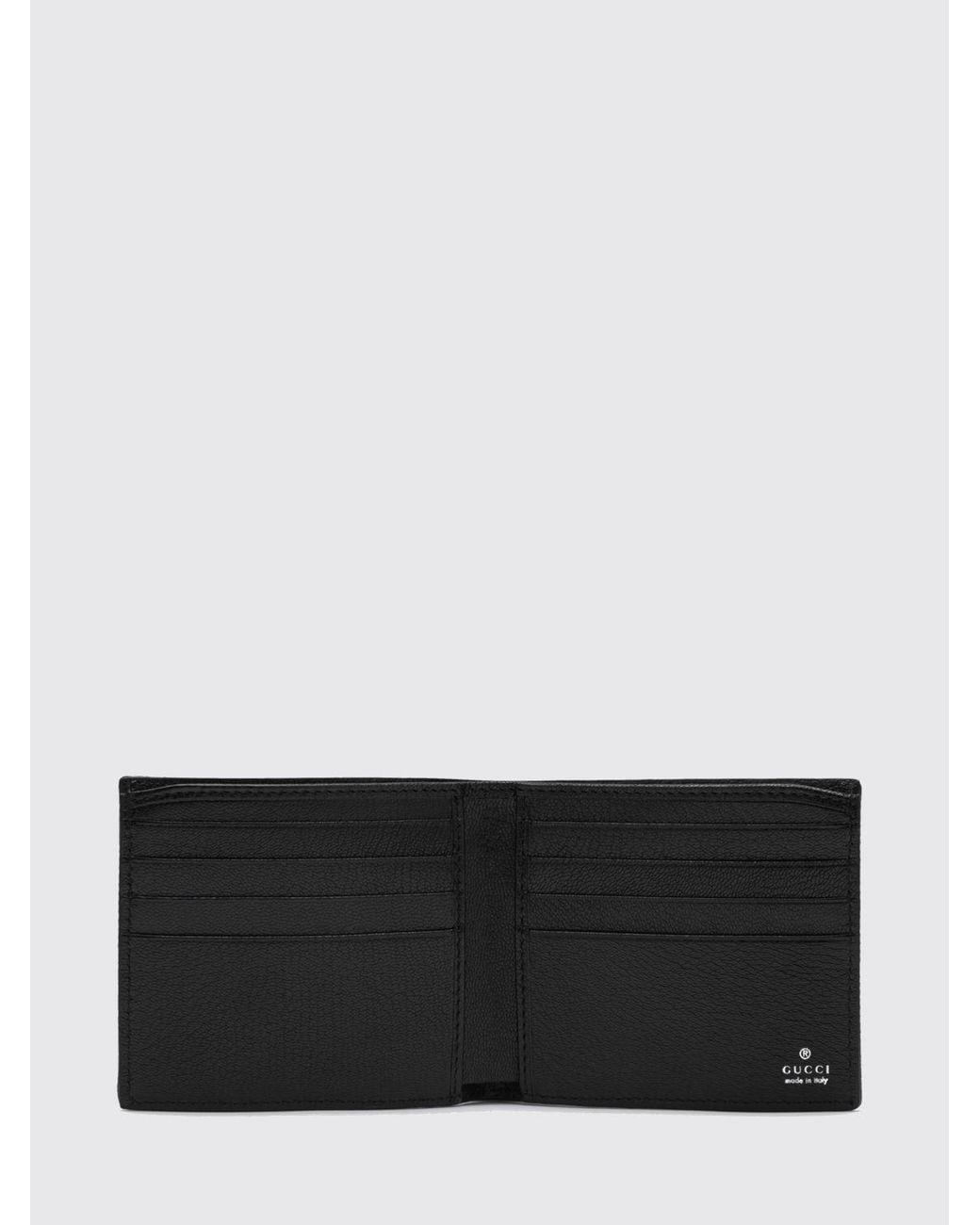 Gucci White Gg Supreme Fabric Bifold Wallet With Leather Interior for men