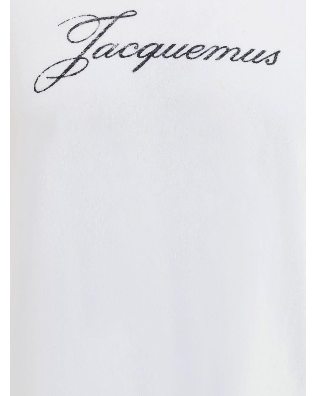 Jacquemus White Long-Sleeved Organic Cotton And Hemp T-Shirt With Logo Print for men