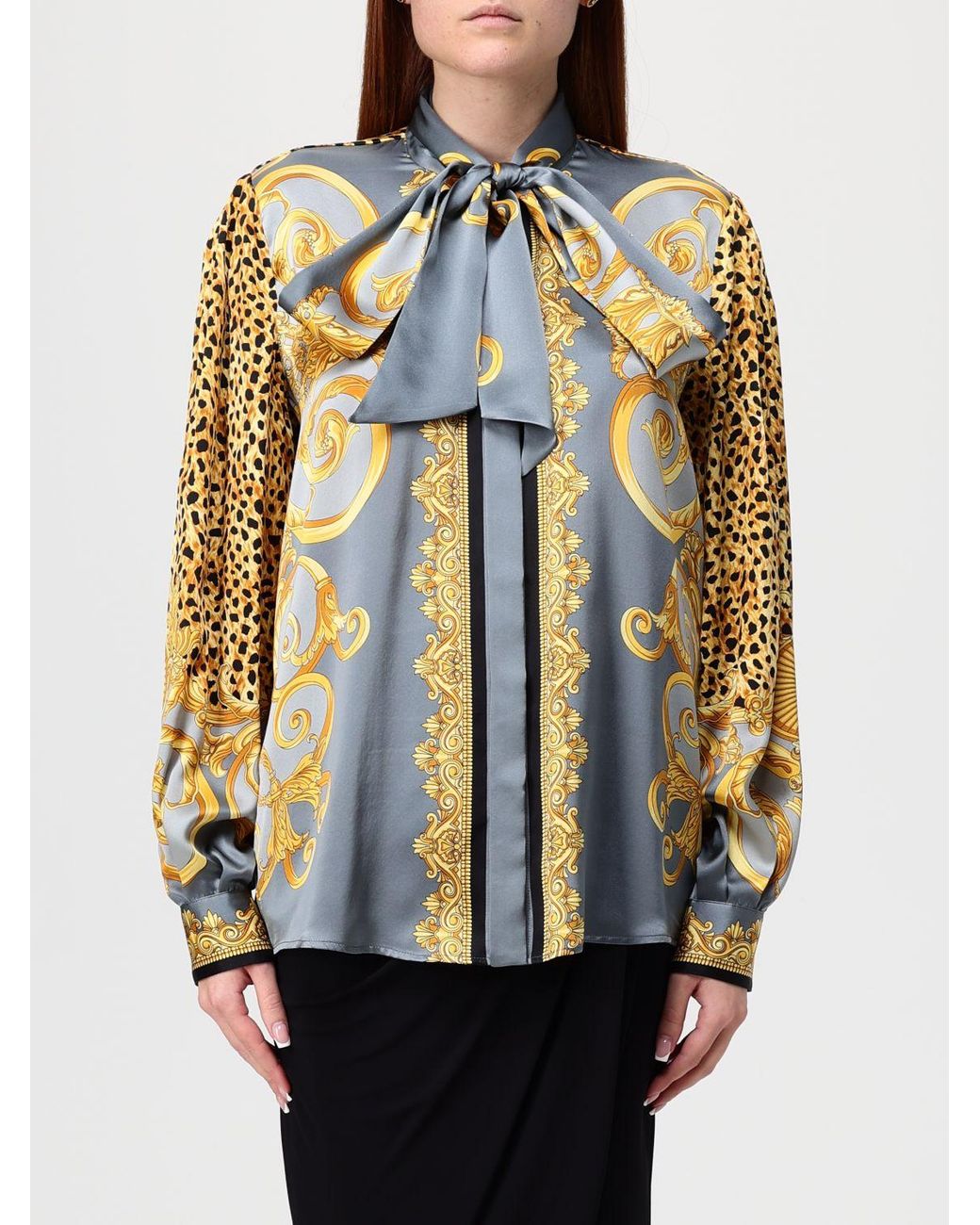 Camisa Mujer Versace de color Gray