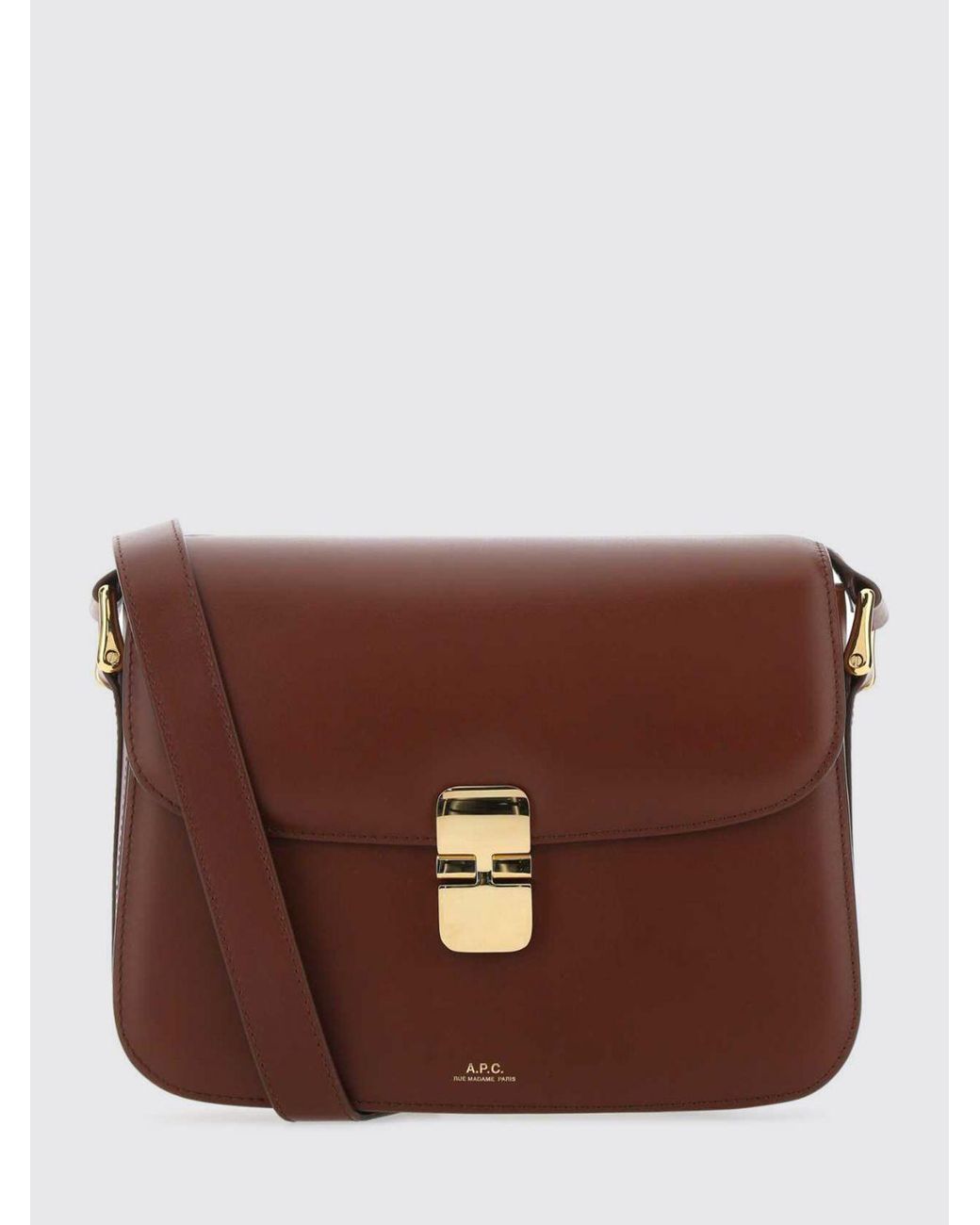 A.P.C. Brown Grace Brushed Leather Bag