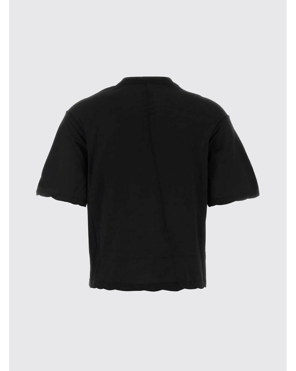 Rick Owens Black Basic Design Cotton Crewneck T-Shirt
