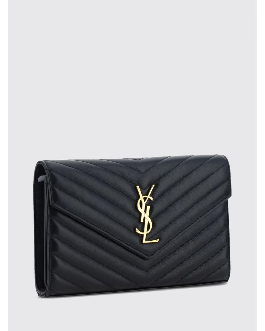 Saint Laurent Black Cassandre Envelope Bag