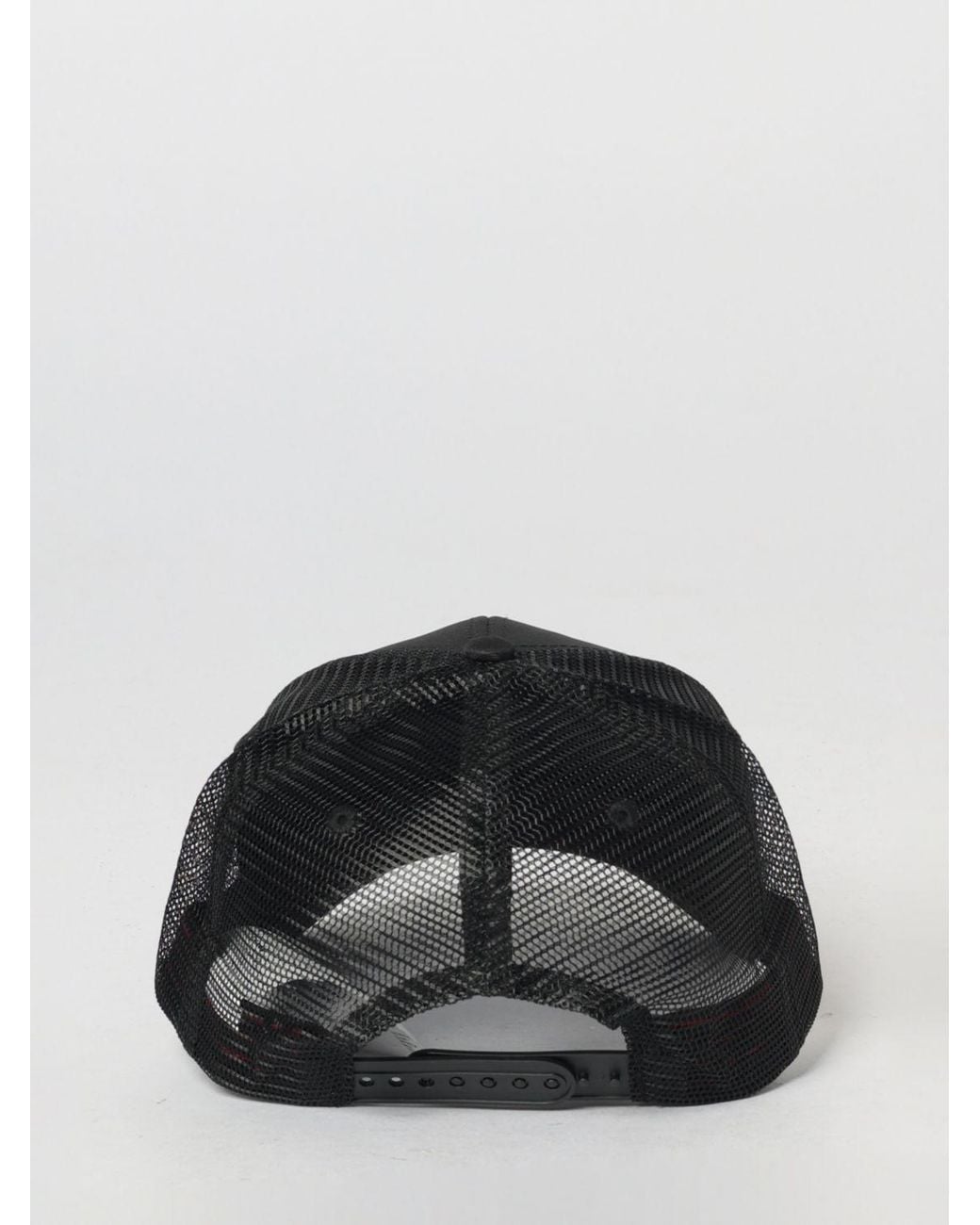 HUGO Black Cotton And Mesh Nylon Hat for men