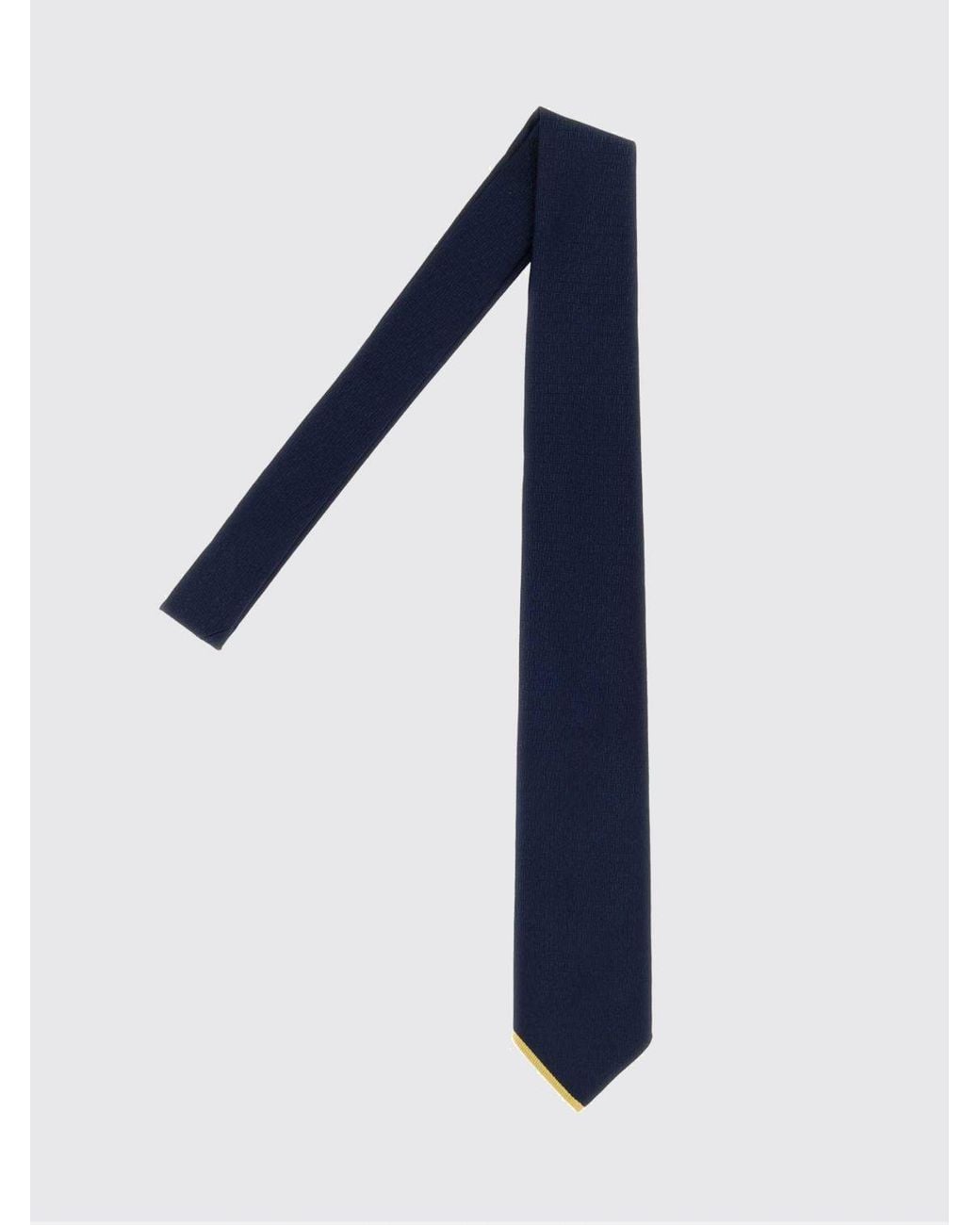 Fendi Blue Ff Monogram Pure Silk Tie for men