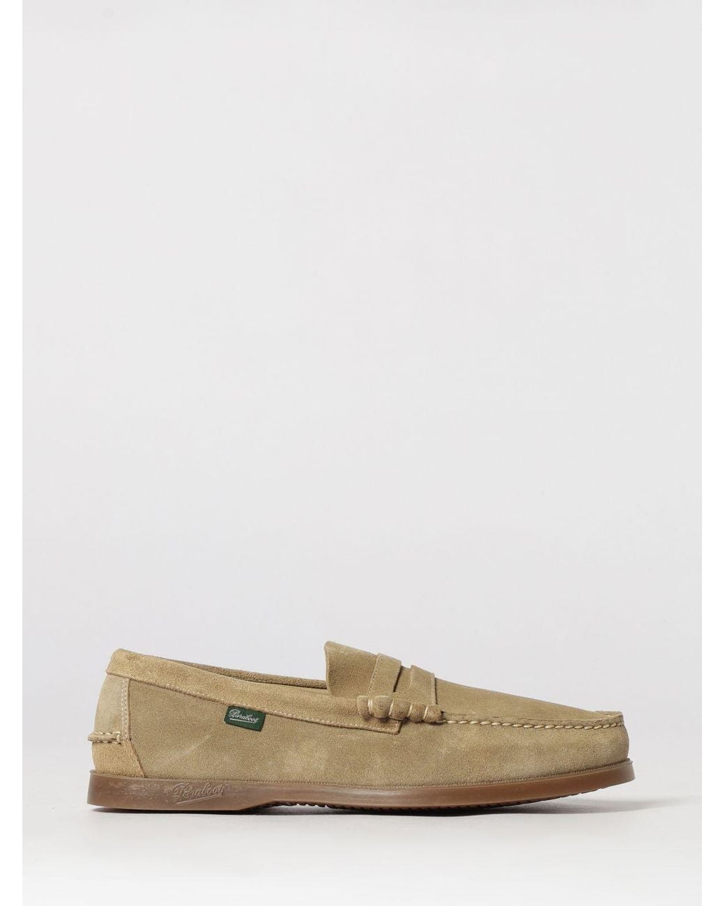 Paraboot Multicolor Classic Suede Loafers With Penny Bar And Rubber Sole for men