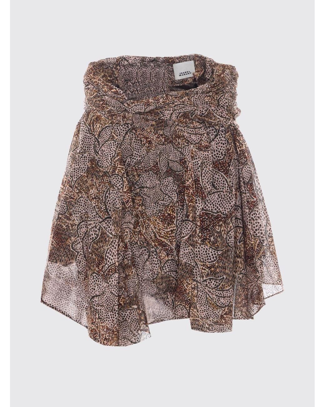 Isabel Marant Natural Camia Printed Cotton Skirt