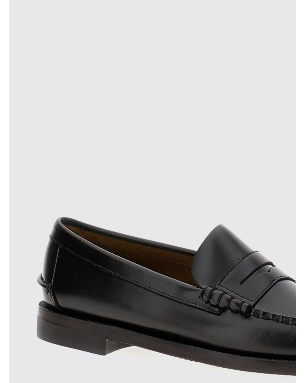 Sebago White Classic Dan Brushed Leather Loafers for men