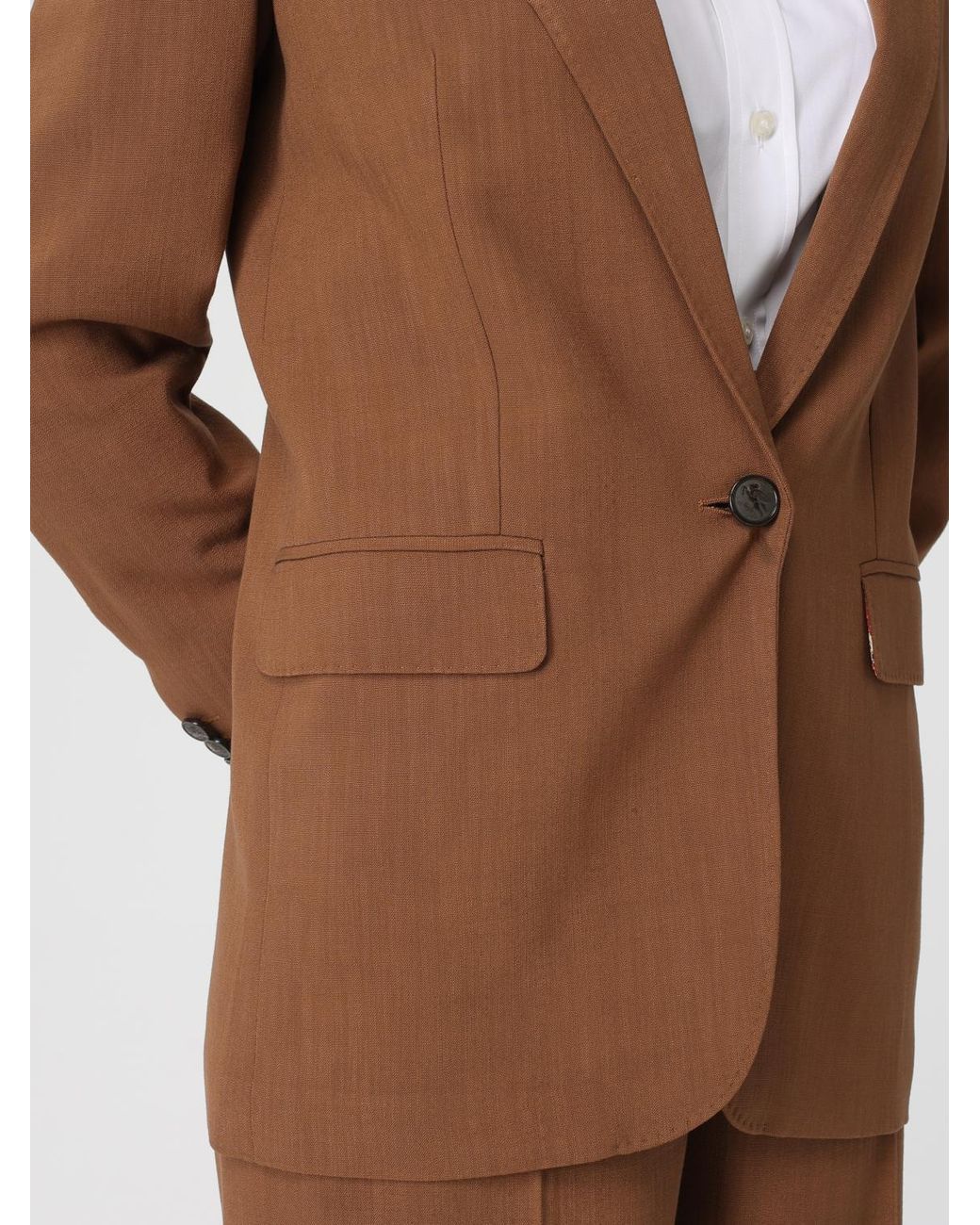Americana De Botonadura Sencilla Etro de color Brown