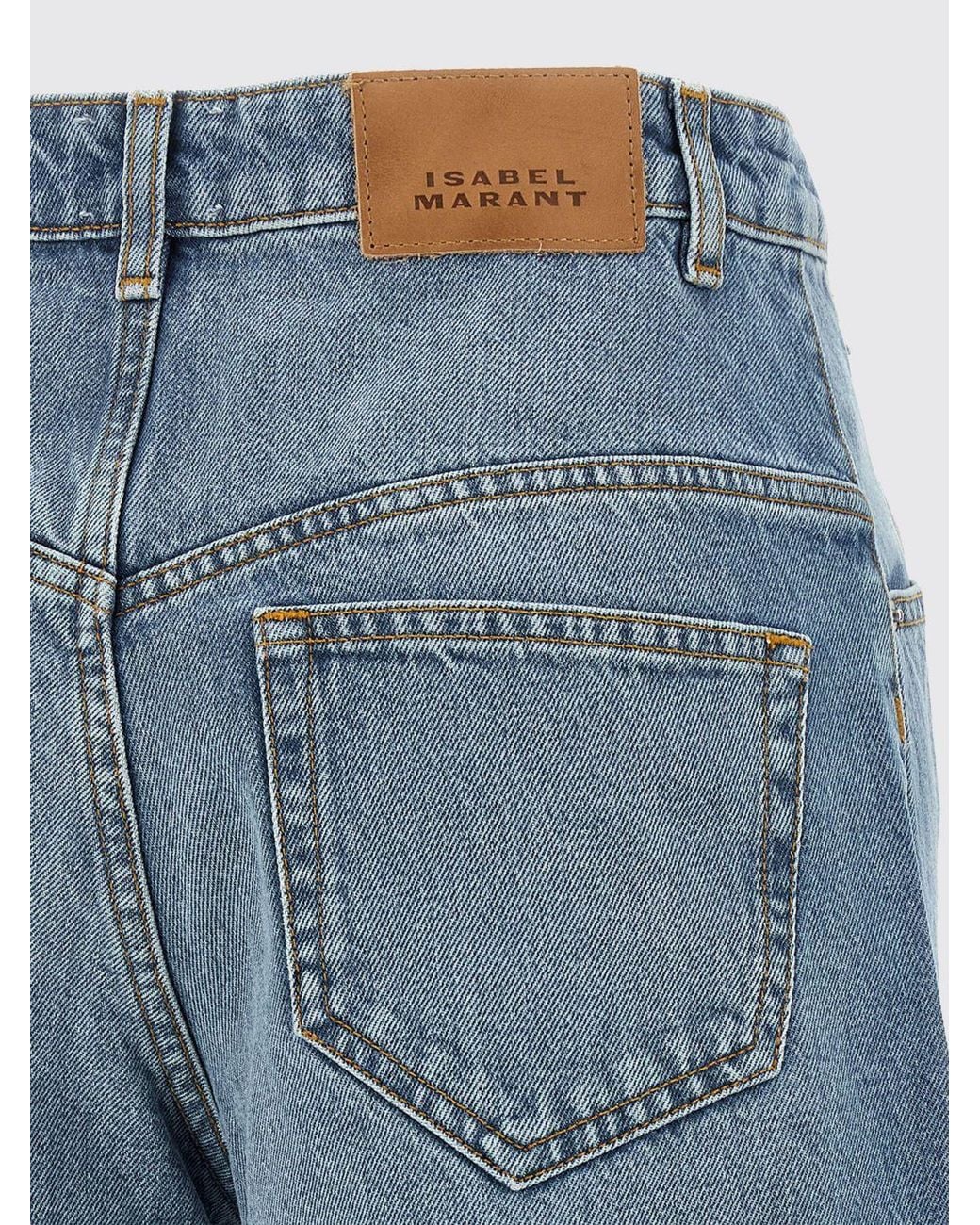 Isabel Marant Blue Lemony High-Waisted Wide-Leg Jeans