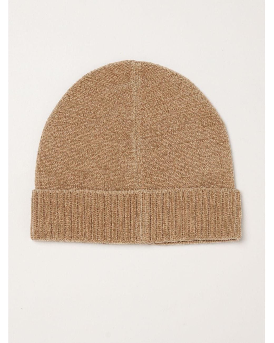 Peuterey Natural Technical Fabric Beanie With Cuff And Logo Application for men