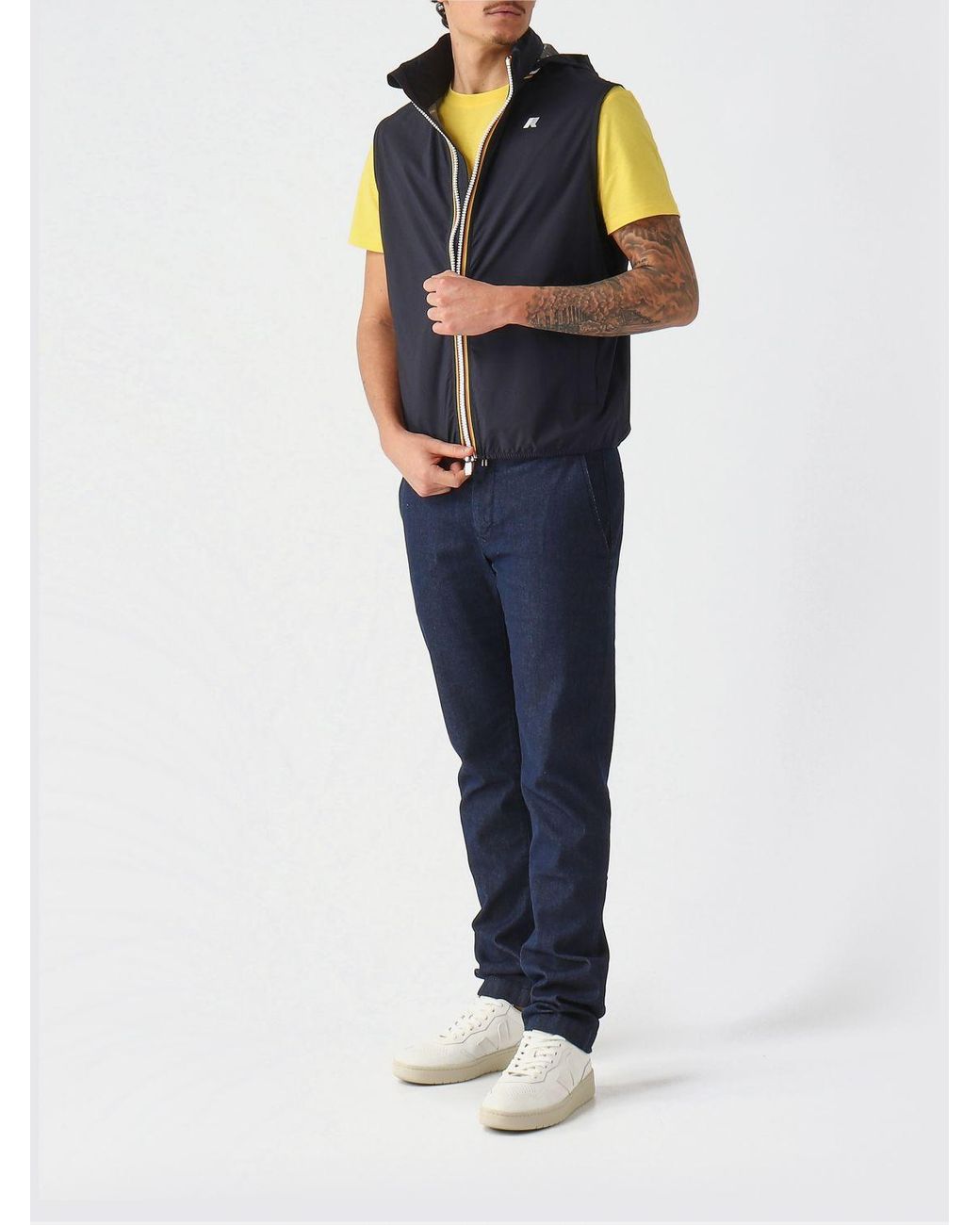 K-Way Blue Valen Recycled Fabric Vest for men