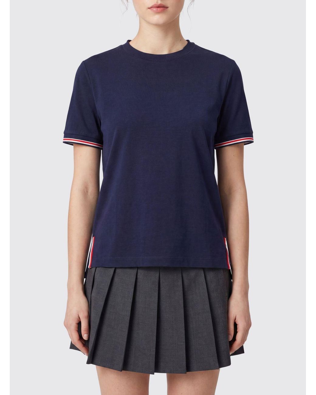 Thom Browne Blue 4-Bar Merino Wool T-Shirt